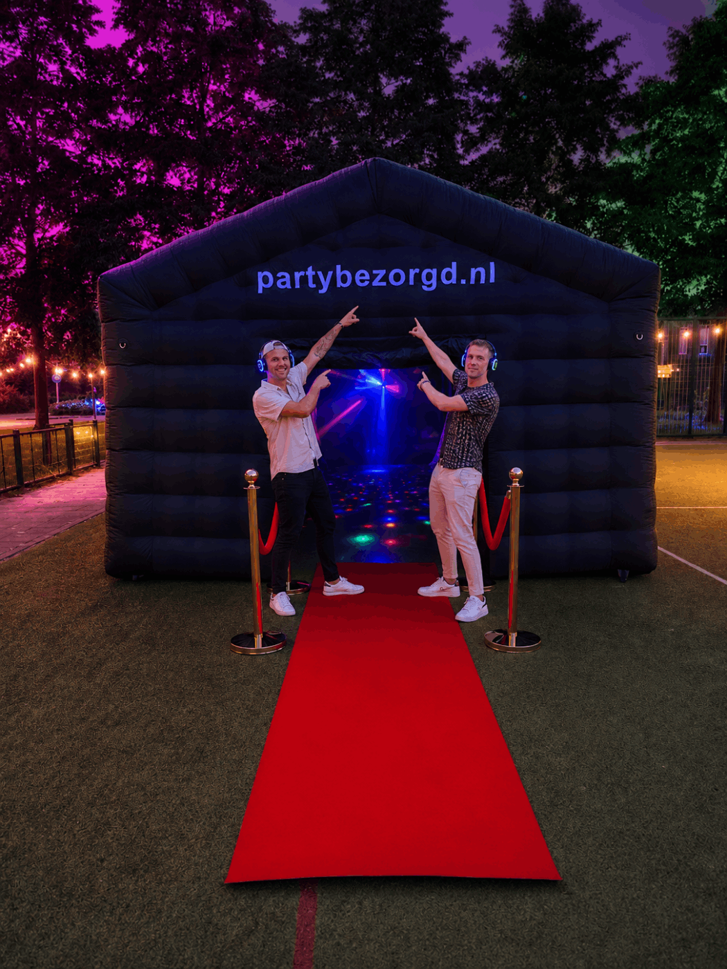 Frank en Robert van silent disco huren Assen
